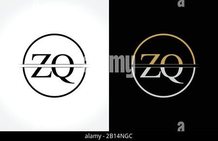 Initial ZQ Logo Design Vector Template. Creative Letter ZQ Business Logo Vector Illustration Stock Vector