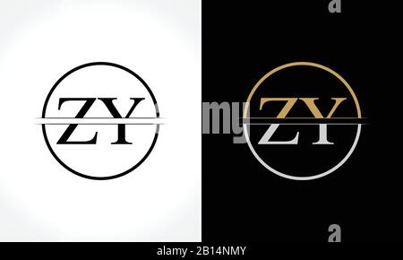 Initial ZY Logo Design Vector Template. Creative Letter ZY Business Logo Vector Illustration Stock Vector
