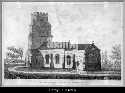 Nineteenth Century Engraving Picture Of Rendlesham Hall, Suffolk ...