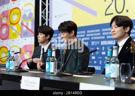 Berlin, Germany. 22nd Feb, 2020. Press Conference of 'Time to Hunt' (SA-NYANG-EUI-SI-GAN) at 70th Berlinale 2020. (Photo by Beata Siewicz/Pacific Press) Credit: Pacific Press Agency/Alamy Live News Stock Photo