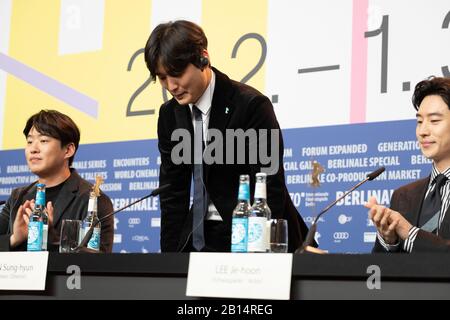 Berlin, Germany. 22nd Feb, 2020. Press Conference of 'Time to Hunt' (SA-NYANG-EUI-SI-GAN) at 70th Berlinale 2020. (Photo by Beata Siewicz/Pacific Press) Credit: Pacific Press Agency/Alamy Live News Stock Photo