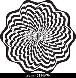 Optical Illusion Pattern Artwork Design with Depth Stock Vector Image ...