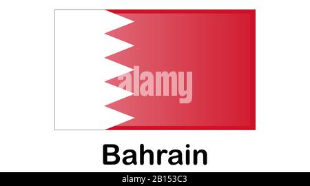 Bahrain Color original and simple Bahrain flag isolated in official colors and ...