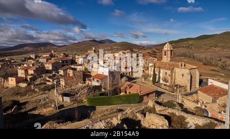 Villarroya is a small town in La Rioja province, Spain Stock Photo