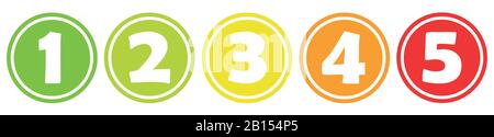 number for rating from one to five Stock Vector