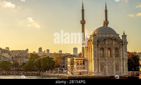 View of Istanbul city through Bosporus Stock Photo