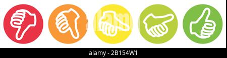 thumb rating button Stock Vector