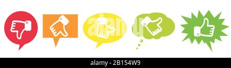 thumb rating button Stock Vector