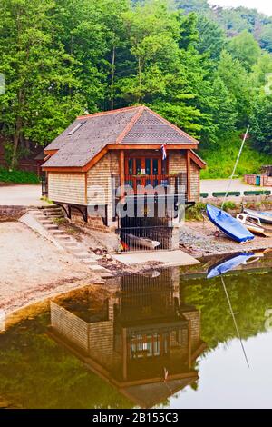 The Boathouse at Rudyard Lake in the Staffordshire Moorlands Stock Photo