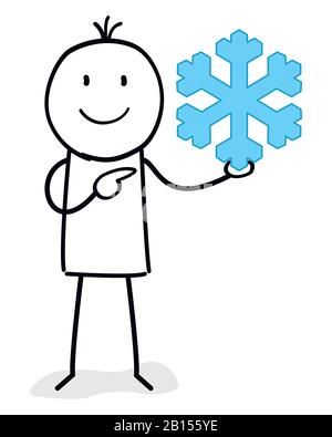 be carefull snow Stock Vector