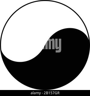 yin and yang simple symbol. Stock Vector illustration isolated on white ...