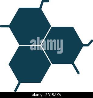 cells structure silhouette style icon design, Chemistry substance science laboratory research technology biology equipment and test theme Vector illustration