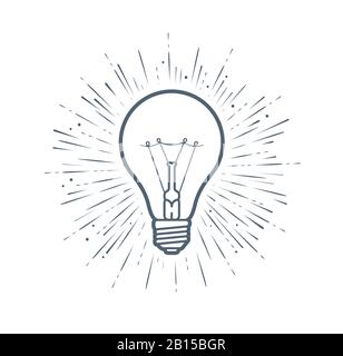 Light bulb symbol. Electricity, innovation, idea vector Stock Vector