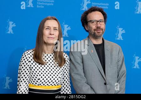 Executive Director of Berlinale Mariette Rissenbeek and Artistic Director of Berlinale Carlo Chatrian pose at the photo call of 'Pinocchio' during the 70th Berlinale International Film Festival at Hotel Hyatt in Berlin, Germany, on 23 February 2020. | usage worldwide Stock Photo