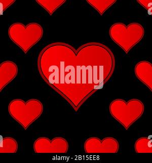 A red love heart repeating seamless background Stock Vector Image & Art -  Alamy