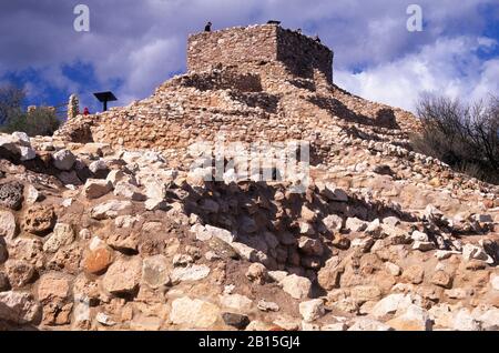 Tuzigoot Pueblo ruins, Tuzigoot National Monument, Arizona Stock Photo