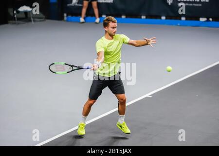 Enzo Couacaud During Atp Bergamo Challenger Bergamo Italy 22 Feb Tennis Tennis Internationals Stock Photo Alamy