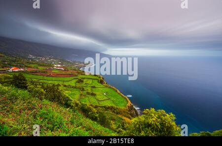 Poin of view over Ribeiras, Pico island, Azores, Portugal, Iberian Peninsula, Western Europe Stock Photo