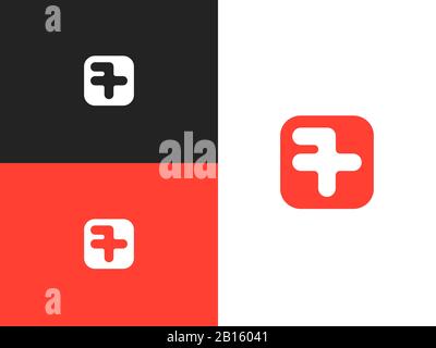 Number 7 logo in square rounded shape. Simple Icon template element. Minimalistic emblem style for your design. Vector illustration. Stock Vector