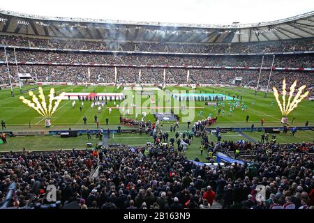 London, UK. 23rd Feb, 2020. A general view during Guinness Six Nations between England and Ireland at Twickenham Stadium, London, England on 23 February 2020 Credit: Action Foto Sport/Alamy Live News Stock Photo
