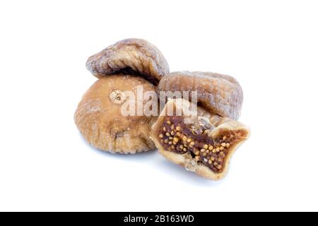 dried figs isolated on white background Stock Photo