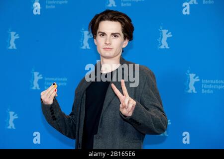 Berlin, Germany. 23rd Feb, 2020. 70th Berlinale, Photocall, Special Gala, High Ground: Maximillian Johnson, actor. The International Film Festival takes place from 20.02. to 01.03.2020. Credit: Christoph Soeder/dpa/Alamy Live News Stock Photo