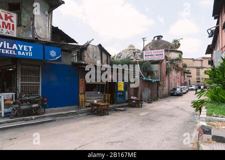 Adana, Turkey - June  27, 2019: Streets of old Adana Turkey Stock Photo