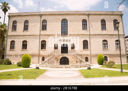 Adana, Turkey - June  27, 2019:  Building of Adana Buyuksehir Municipality Culture and Art Center. Stock Photo
