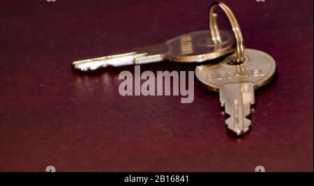 A lock is a mechanical or electronic fastening device that is released by a physical object , or by a combination thereof or only being able to be ope Stock Photo