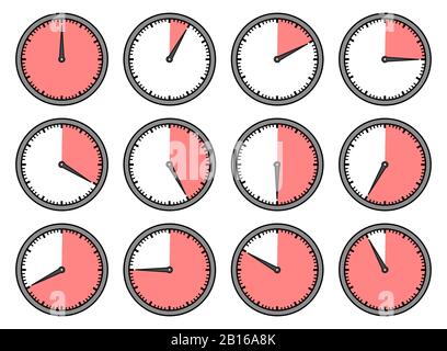 alarm clock set Stock Vector