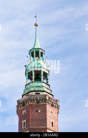 Wroclaw, Poland, February 2020. tower of City hall, town hall Stock Photo