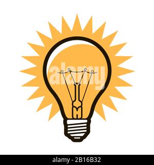 Light bulb symbol. Electricity, innovation, idea vector Stock Vector