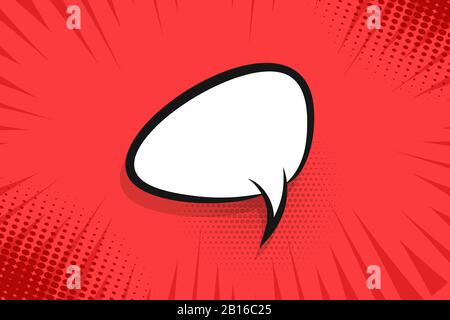 Comic text empty speech bubble banner pop art Stock Vector
