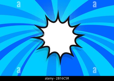Comic text empty speech bubble banner pop art Stock Vector