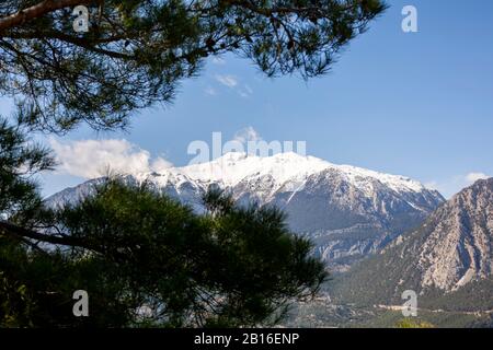 Cloudy mountain views in Antalya, Turkey Stock Photo