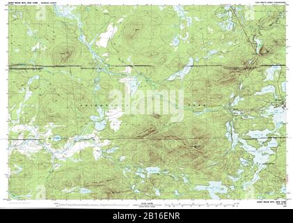 Highly detailed view of the 1979 topographic map for Saint Regis Mountain, NY Stock Photo