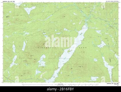 Highly detailed view of the 1979 topographic map for Kempshall Mountain, NY Stock Photo