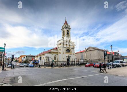 Punta Arenas cathedral. Magallanes region. Chile Stock Photo