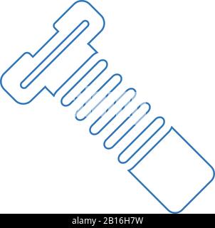 Well organized and fully editable Screw icon, metal nut, bolt for any use like print media, web, stock images, commercial use or any kind of design pr Stock Vector