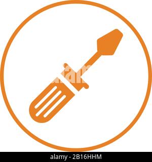 Well organized and fully editable Screwdriver icon, Fix, repair for any use like print media, web, stock images, commercial use or any kind of design Stock Vector