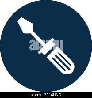 Well organized and fully editable Screwdriver icon, Fix, repair for any use like print media, web, stock images, commercial use or any kind of design Stock Vector