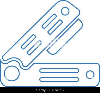 Well organized and fully editable Stapler icon, office stationary for any use like print media, web, stock images, commercial use or any kind of desig Stock Vector