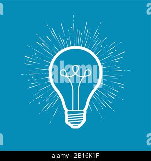 Light bulb. Electricity, innovation, idea symbol vector Stock Vector