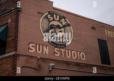 Memphis, Tennessee - January 27, 2020: Historic Sun Studio, the 'birthplace of Rock 'n' Roll' Stock Photo