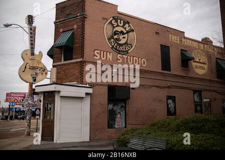 Memphis, Tennessee - January 27, 2020: Historic Sun Studio, the 'birthplace of Rock 'n' Roll' Stock Photo