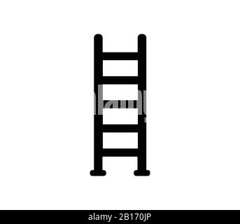 ladder icon illustrated in vector on white background Stock Vector