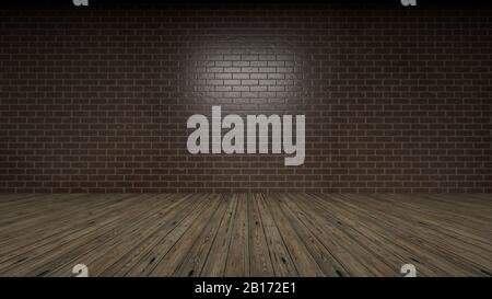 3d rendering of a brick wall frontal view studio Stock Photo - Alamy