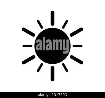 sun icon illustrated in vector on white background Stock Vector Image ...