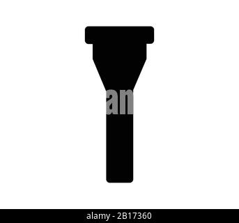 torch icon illustrated in vector on white background Stock Vector