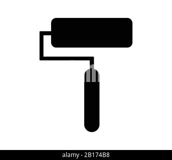 roller icon illustrated in vector on white background Stock Vector